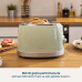 Toast Taste 800 Vintage Light Green Retro Ekmek Kızartma Makinesi Toast Taste 800 Vintage Light Green Retro Ekmek Kızartma Makinesi