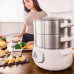 Vapovita Steelpot White Buharlı Pişirici Sağlıklı Yemek Pişirme Çok Katlı Sistem Vapovita Steelpot White Buharlı Pişirici Sağlıklı Yemek Pişirme Çok Katlı Sistem